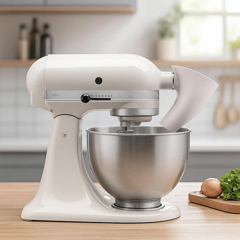 Compact storage design keeps your kitchen counter tidy after baking.