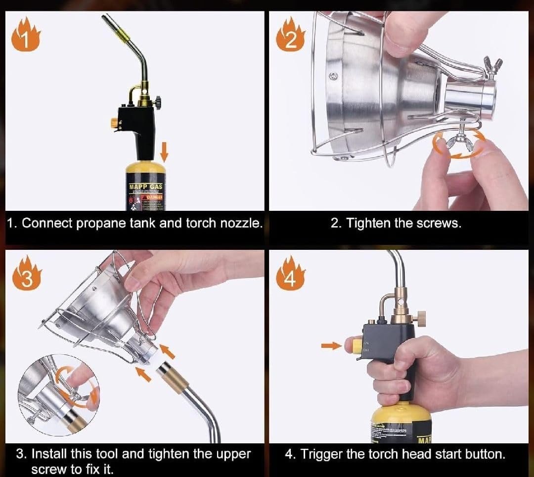 Generic Cooking Torch Attachment sous vide finishing for restaurant-grade results