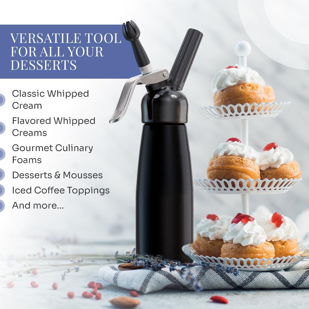 Generic Cream Whipper with silicone grip for comfortable, precise decorating