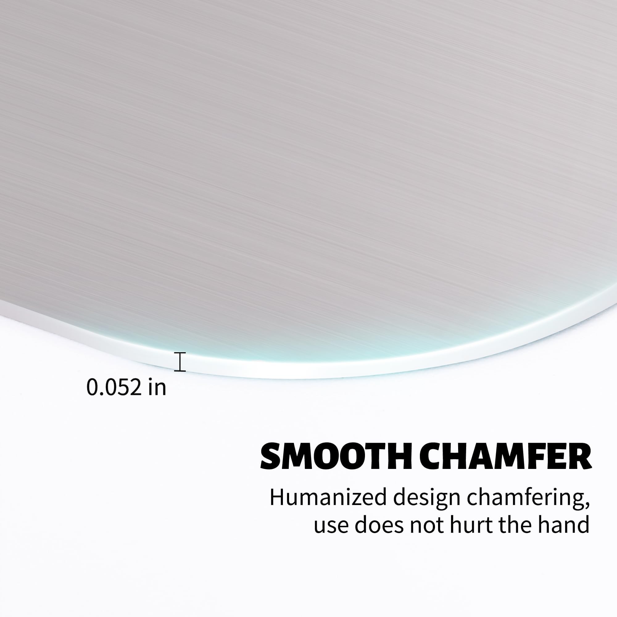 Generic cutting board anti-slip-brushed-finish supports stable knife work.