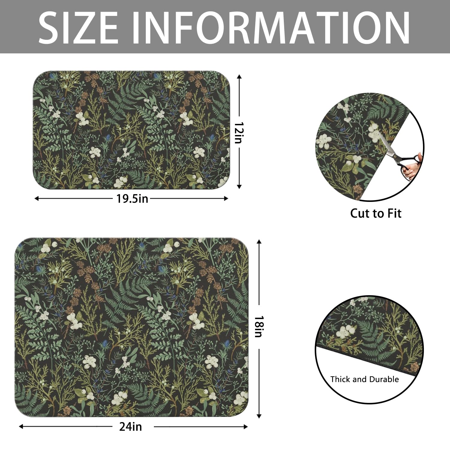 Generic dish drying mat four-layer construction shields delicate surfaces