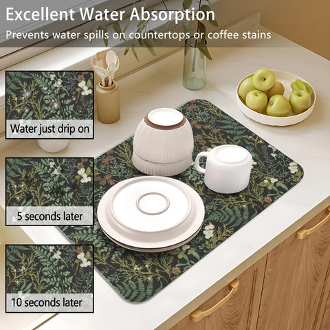 Generic dish drying mat quickly absorbs spills and drips