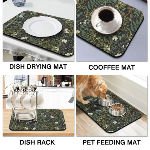 Generic dish drying mat easy to clean and roll for storage