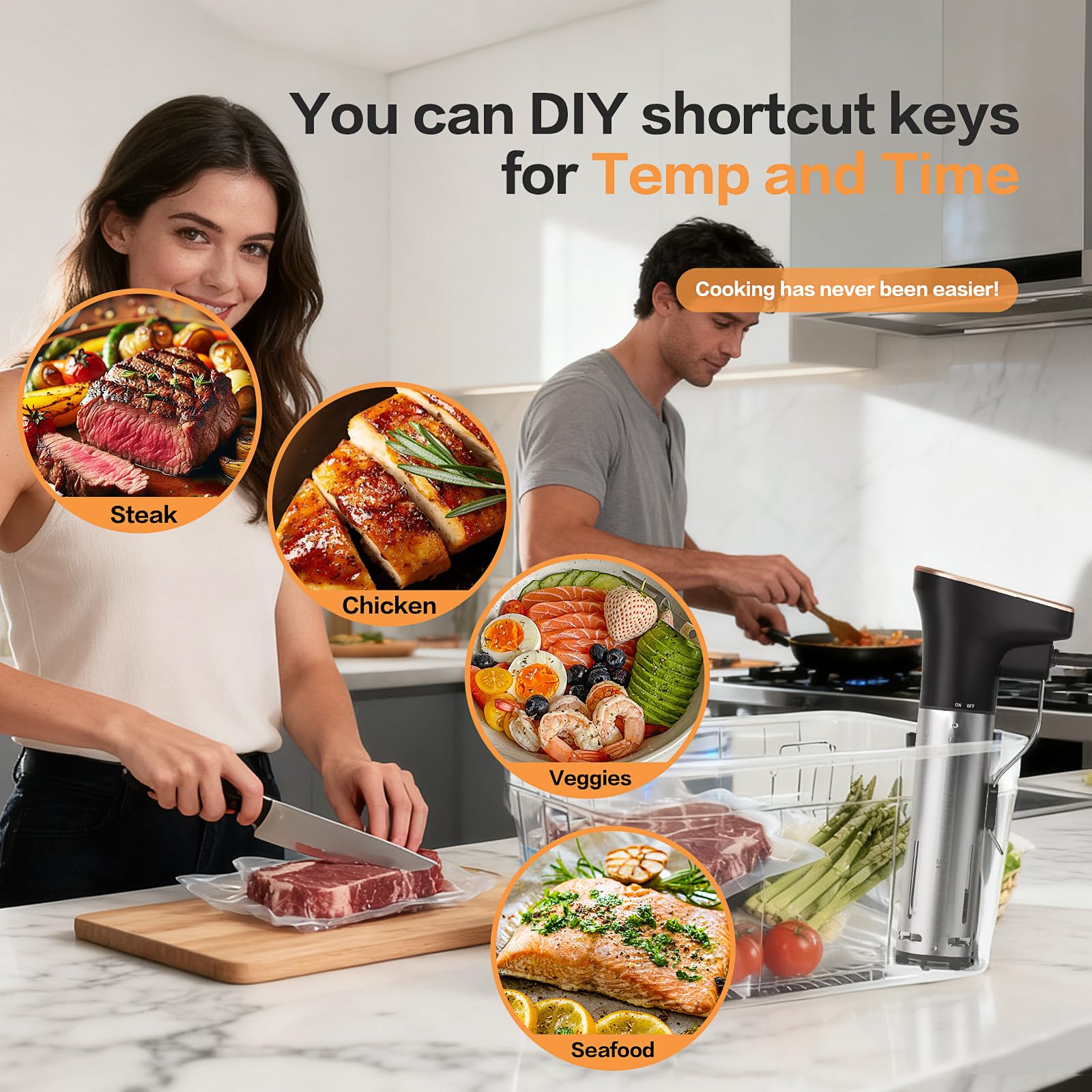 Detachable parts are dishwasher-safe for quick cleanup