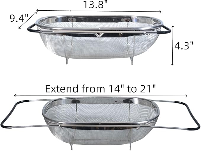 Generic fine-mesh oval colander ideal for precise straining of small ingredients.