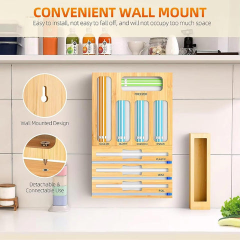 Generic organizer demonstrates fit for gallon, quart, sandwich, and snack bags