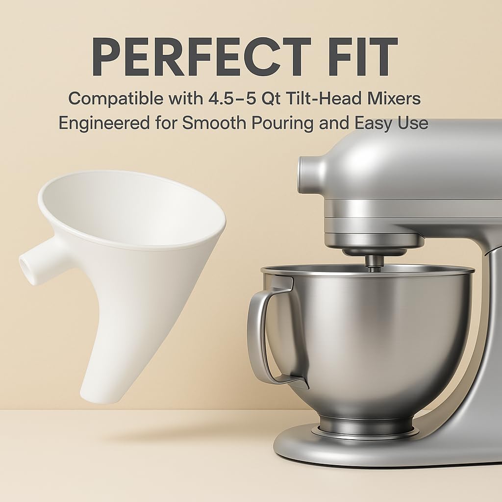 Generic flour funnel features compact storage for organized kitchen drawers.