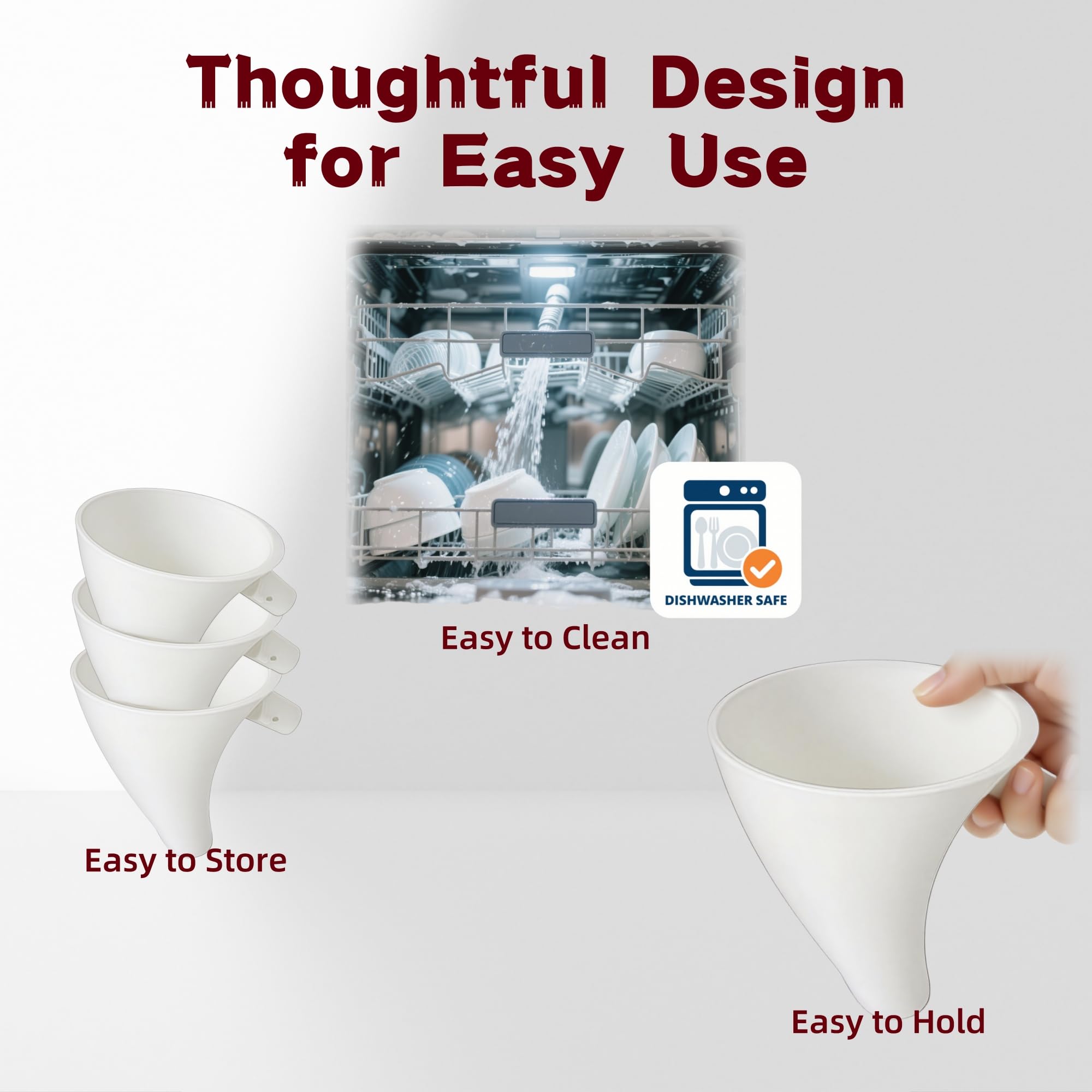 Generic Flour Funnel adds ingredients smoothly into the KitchenAid bowl.