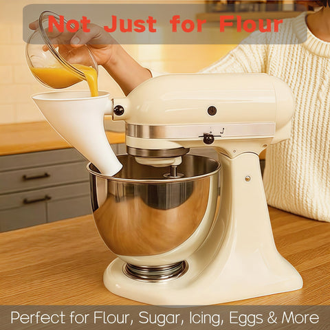 Generic Flour Funnel dishwasher-safe plastic for quick cleanup after baking.