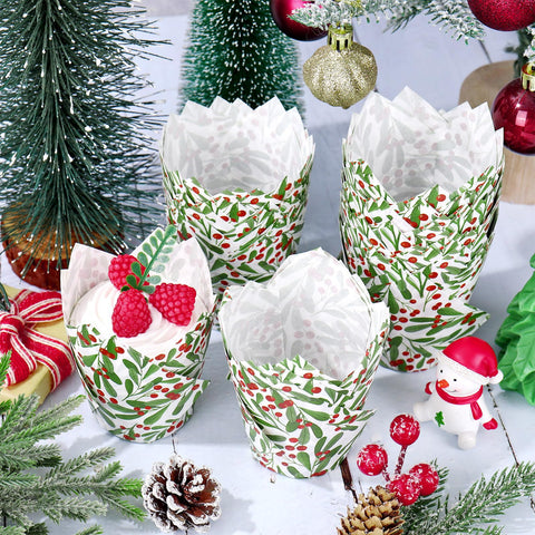 Generic grease-proof baking paper liners resist tearing for reliable holiday treats.
