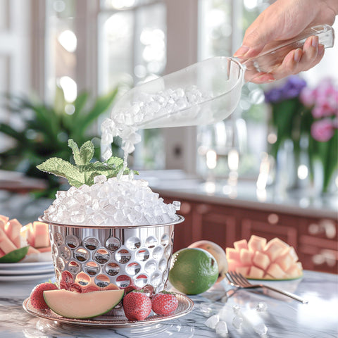 Generic ice scoop clear polycarbonate shows durable, food-safe material for daily use.