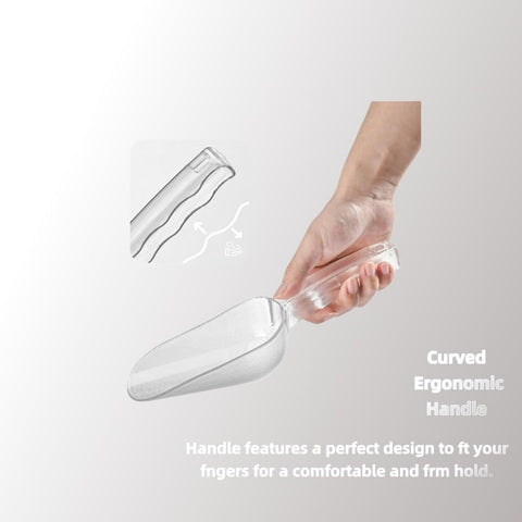 Generic ice scoop dishwasher-safe for simple post-use cleaning.