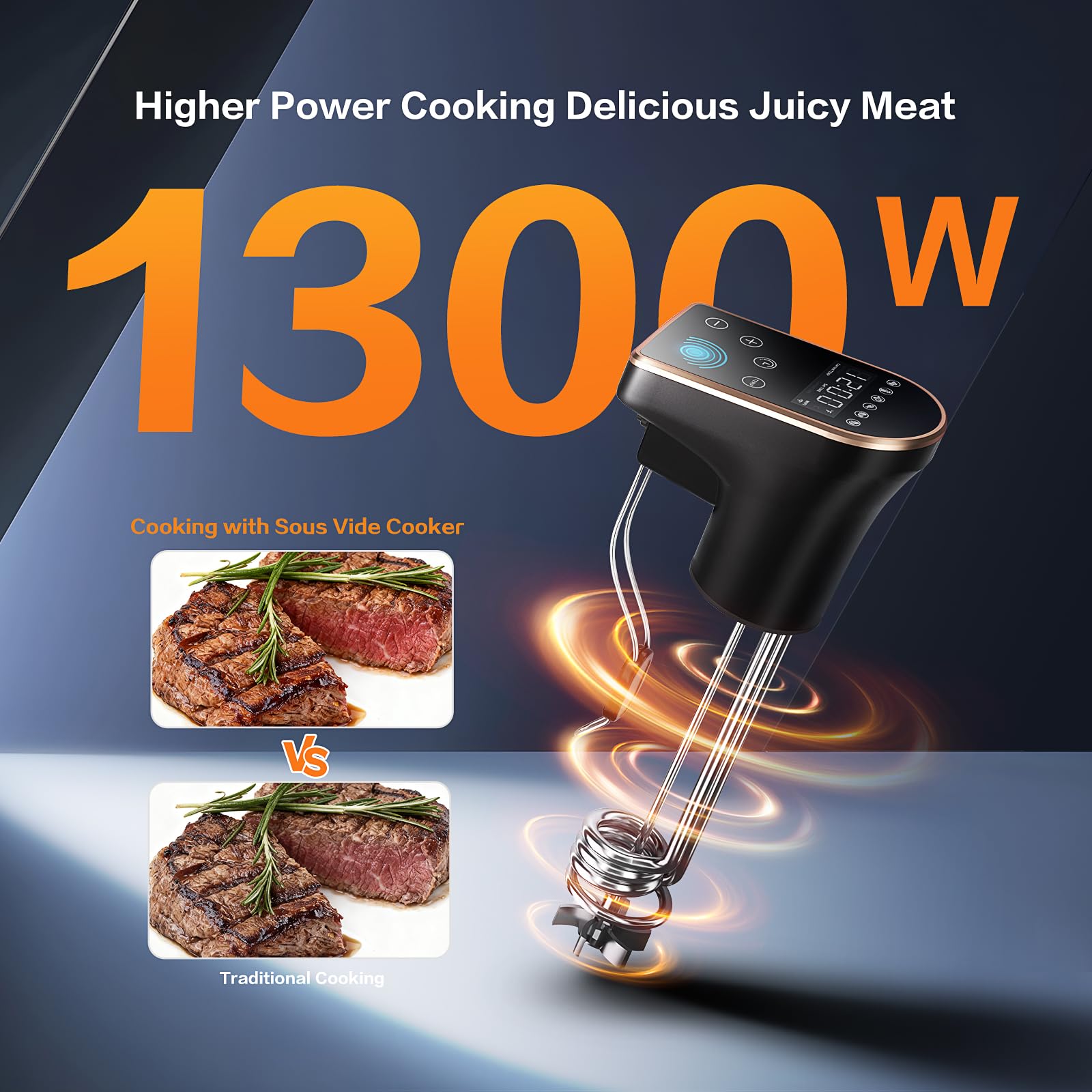Generic IPX7 waterproof immersion circulator ready for easy cleaning