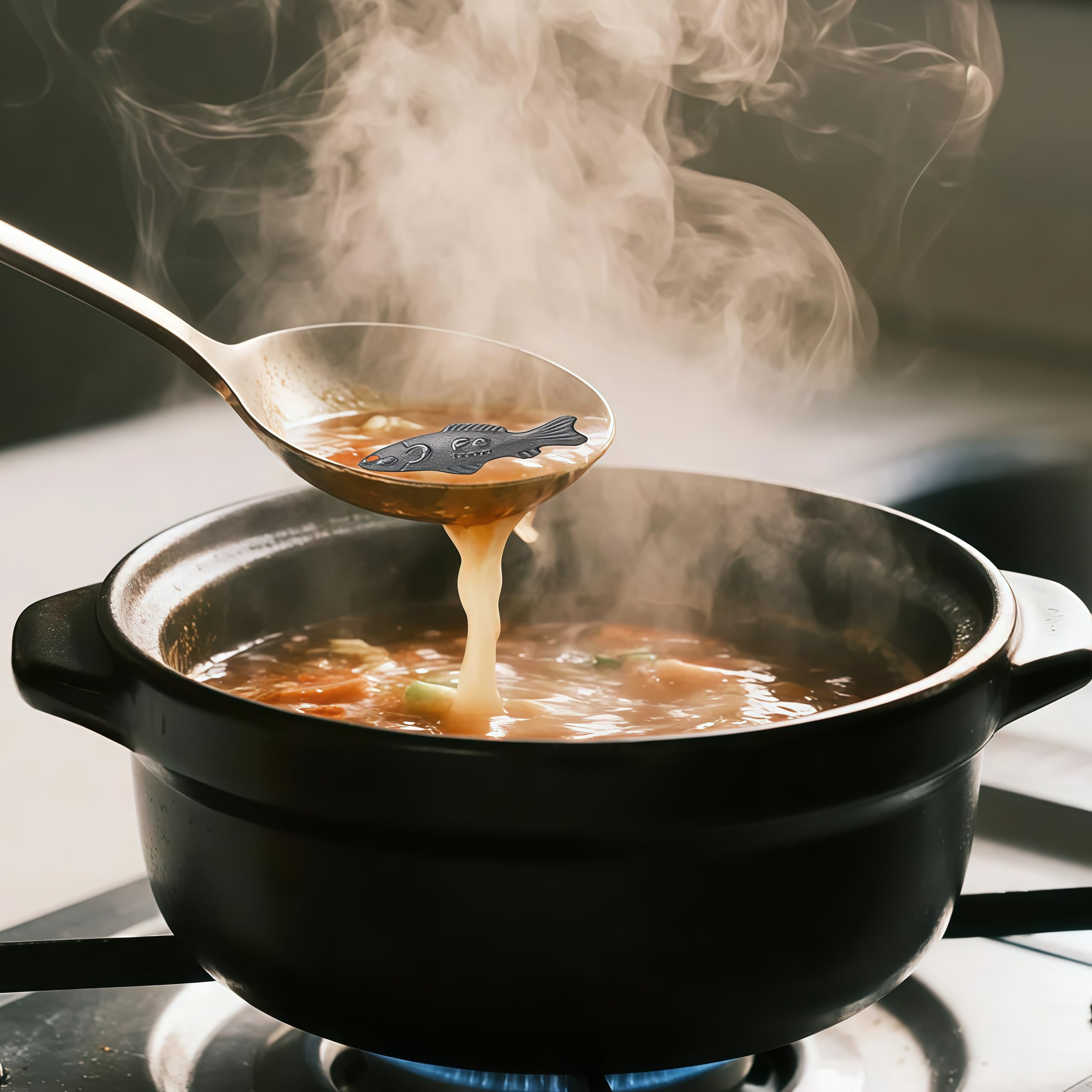 Generic Iron Fish in use during cooking, adding iron with no taste change