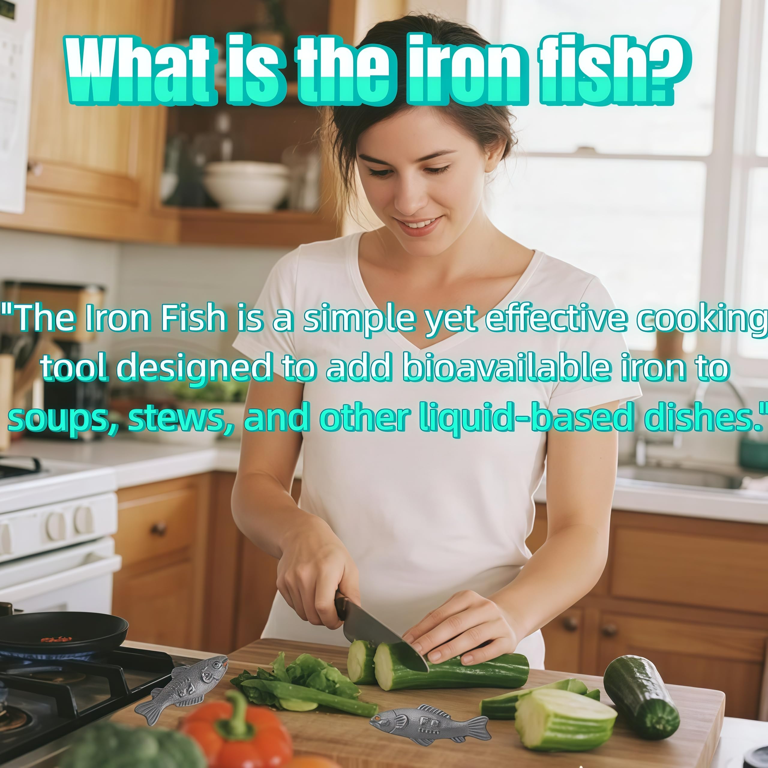 Generic Iron Fish vegan-safe cast iron tool for vegan meal prep