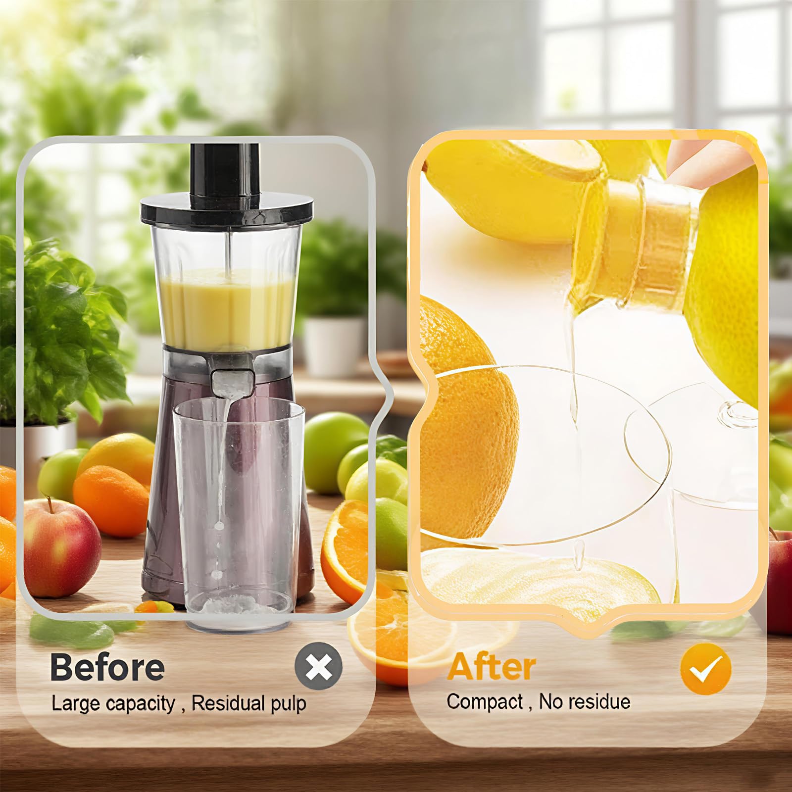 Generic Juicer with pour spout and screw-top lid for spill-free portable lemon juice.