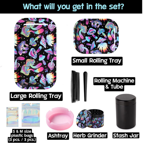 Little Hippie aluminum trays in two sizes with curved edges for everyday use