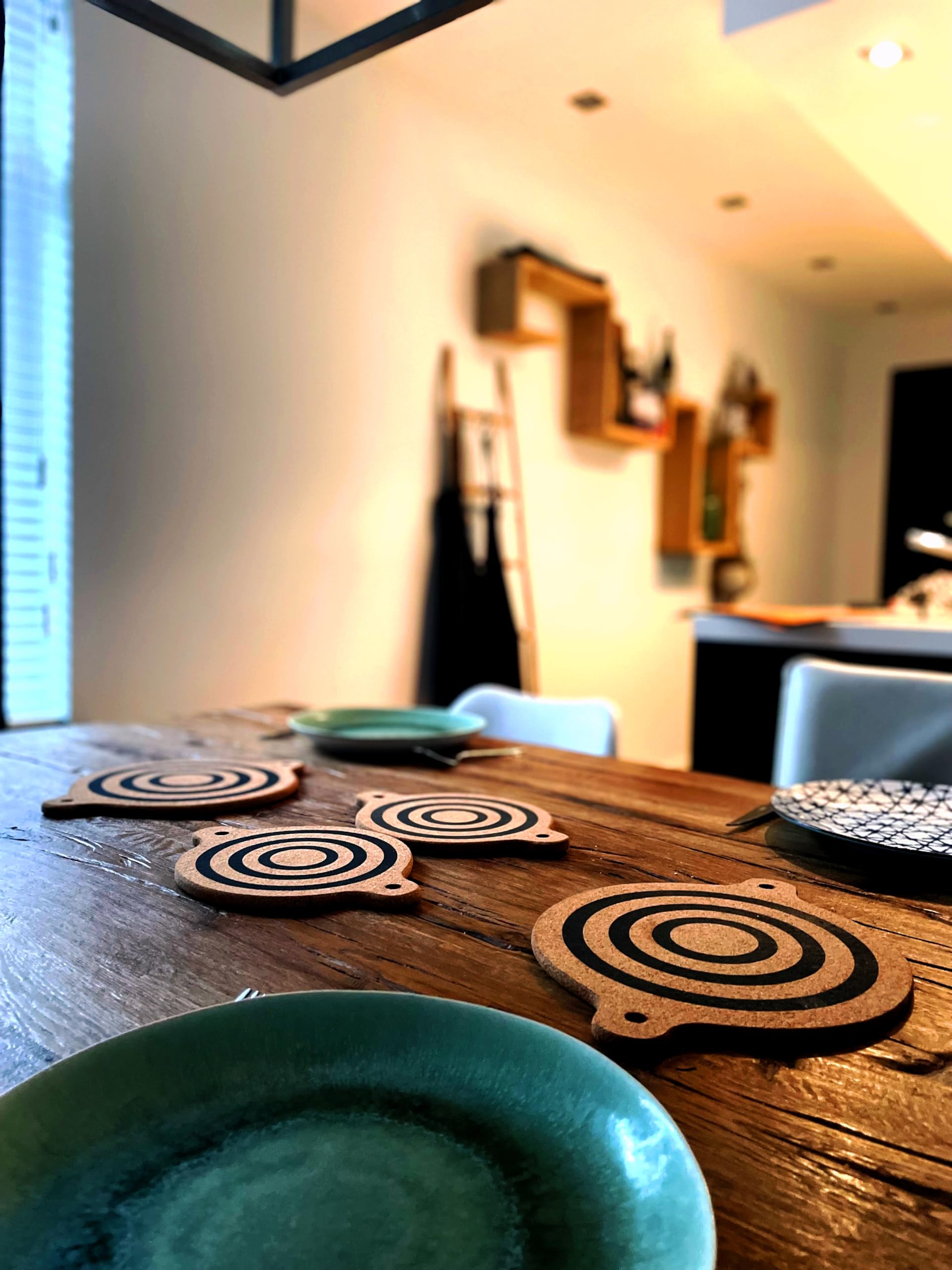 Generic magnet cork-trivet close-up emphasizes durable cork surface