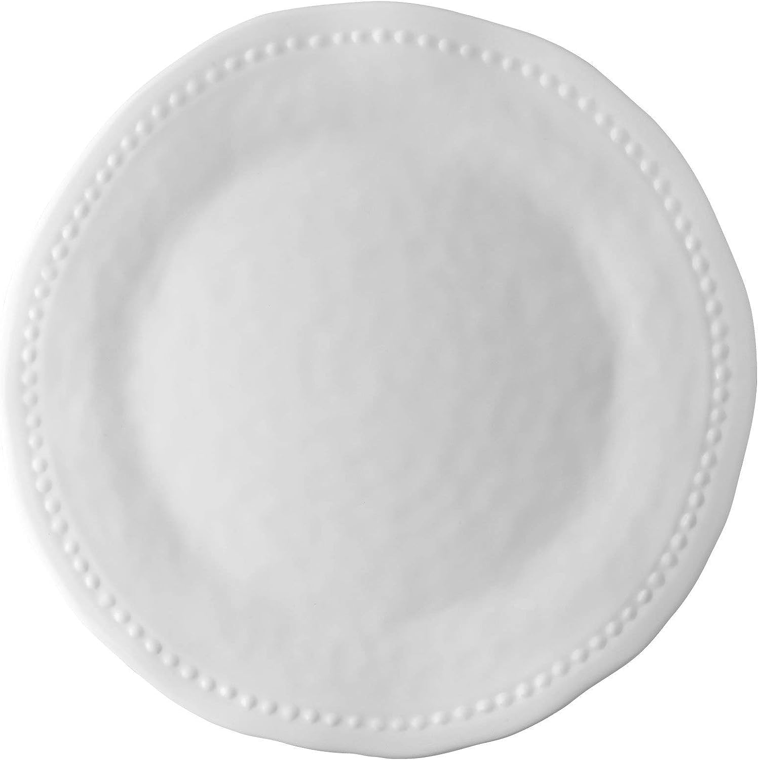 Generic melamine dinner plate 10.5 inch white for everyday meals.