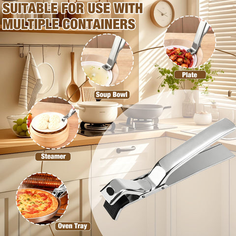 Generic multi-angle design enables precise control when lifting heavy cookware.