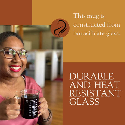 Generic Novelty Science Mug crafted from borosilicate glass for lasting heat resistance and daily use.