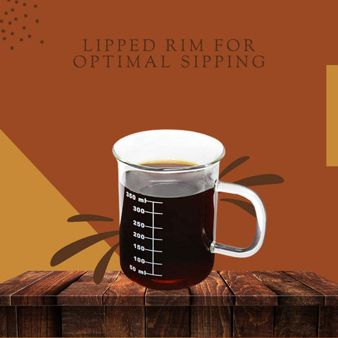 Generic Novelty Science Mug features precise ml marks with tolerance for reliable recipe or brew measurements.