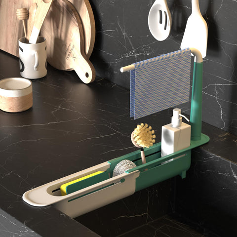 Generic PP-material kitchen organizer offers durable, deformation-resistant storage.