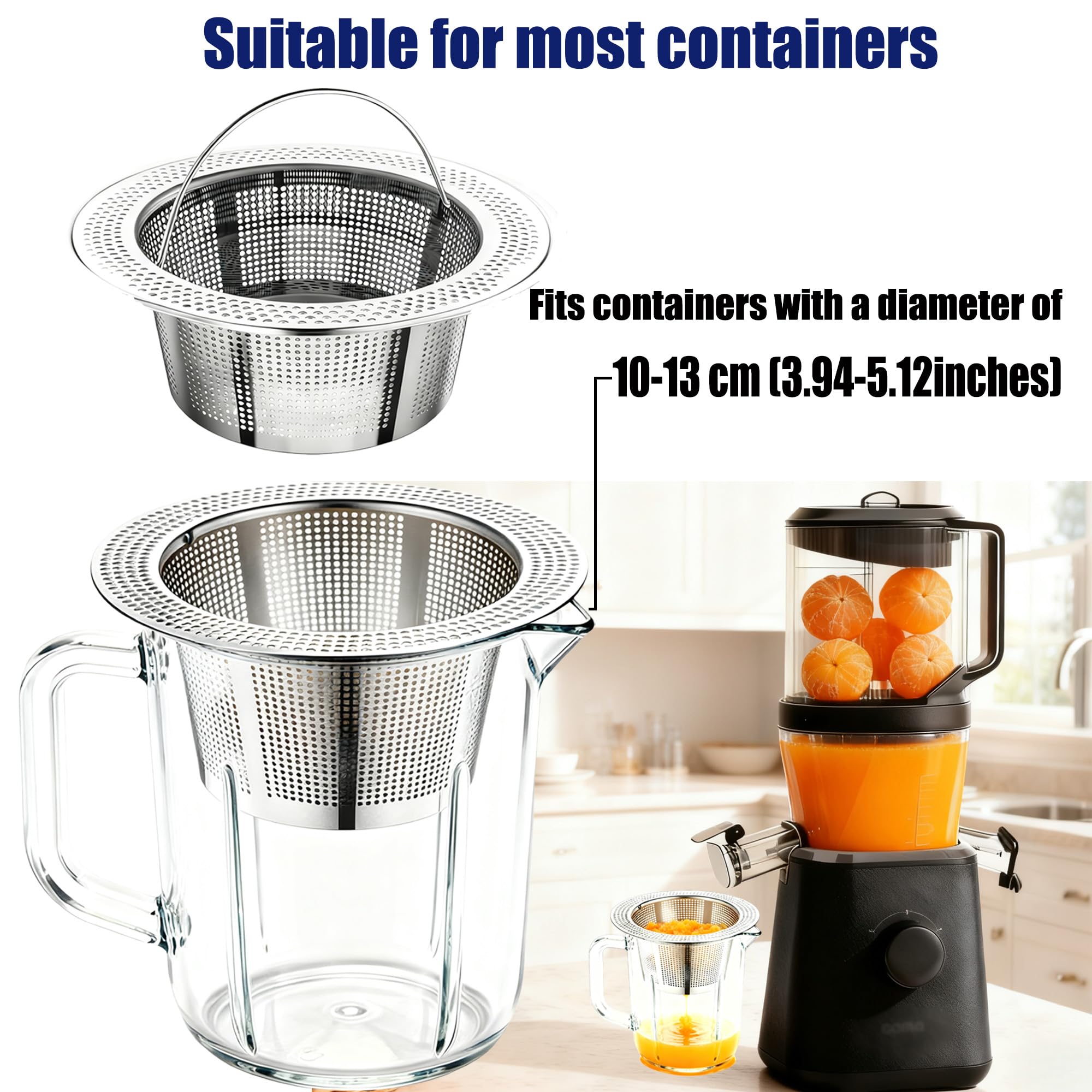 Generic pulp and foam filter enhances clarity during Nama J2 juicing.