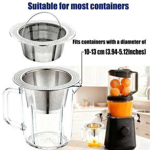 Generic pulp and foam filter enhances clarity during Nama J2 juicing.