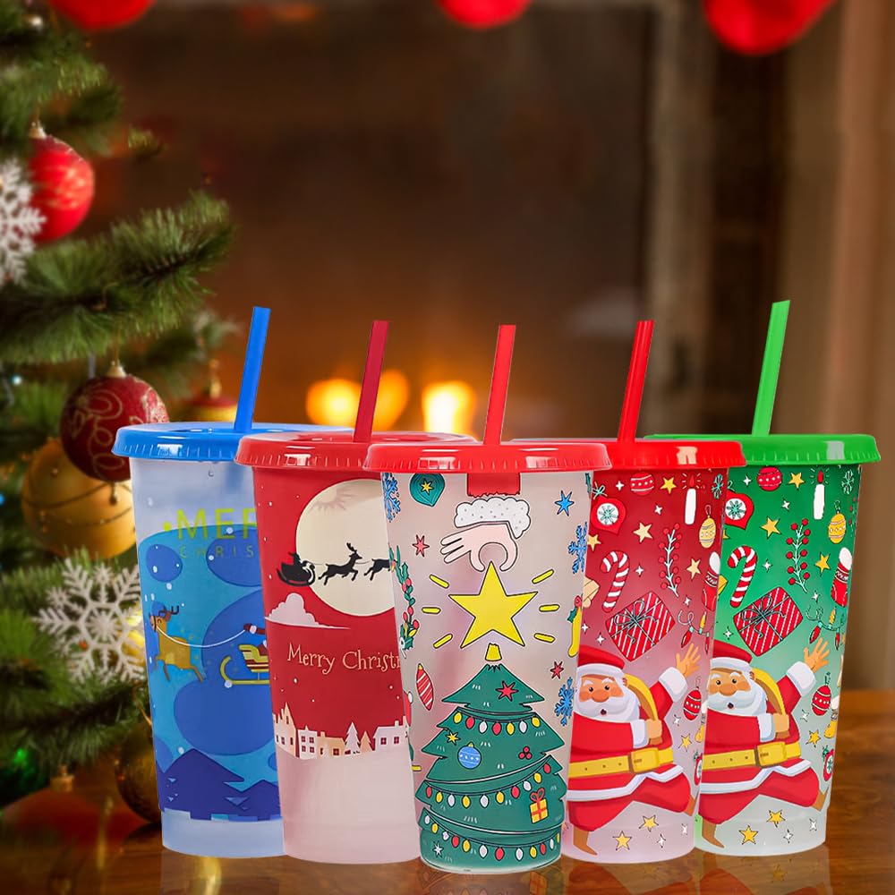 Generic reusable cups provide durable holiday drinkware for indoor and outdoor use.