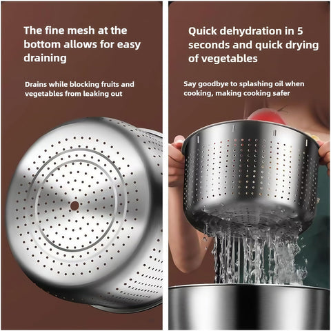 Generic salad spinner with lid and handle shown for smooth operation