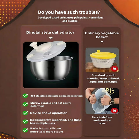 Generic 6L spinner space-saving design helps keep counters organized