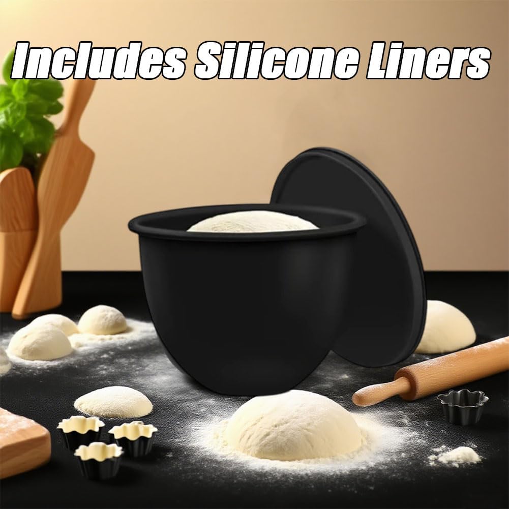 Smooth silicone liner cleans quickly, suitable for dishwasher or handwashing in KitchenAid setup.