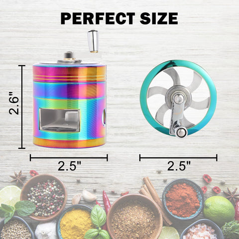 Generic Spice Grinder with easy-grip handle enables comfortable turning.