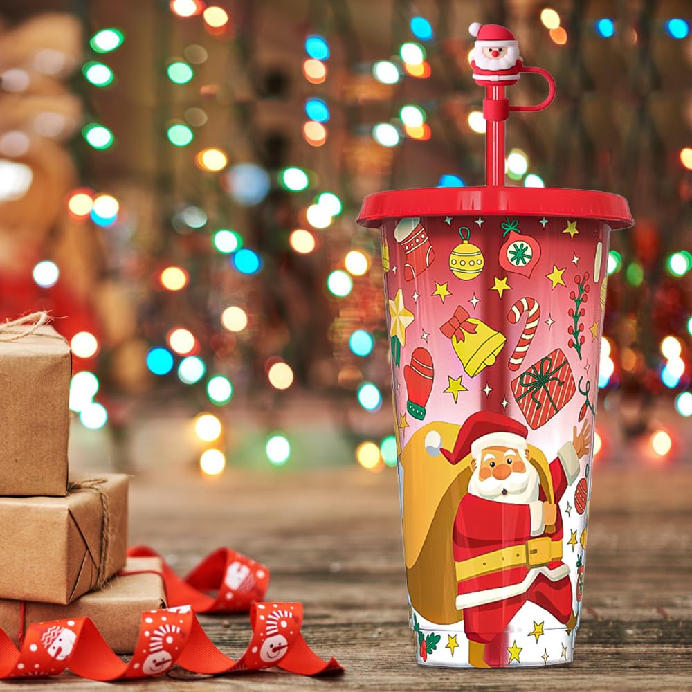 Generic stackable Christmas cups save space for holiday entertaining.