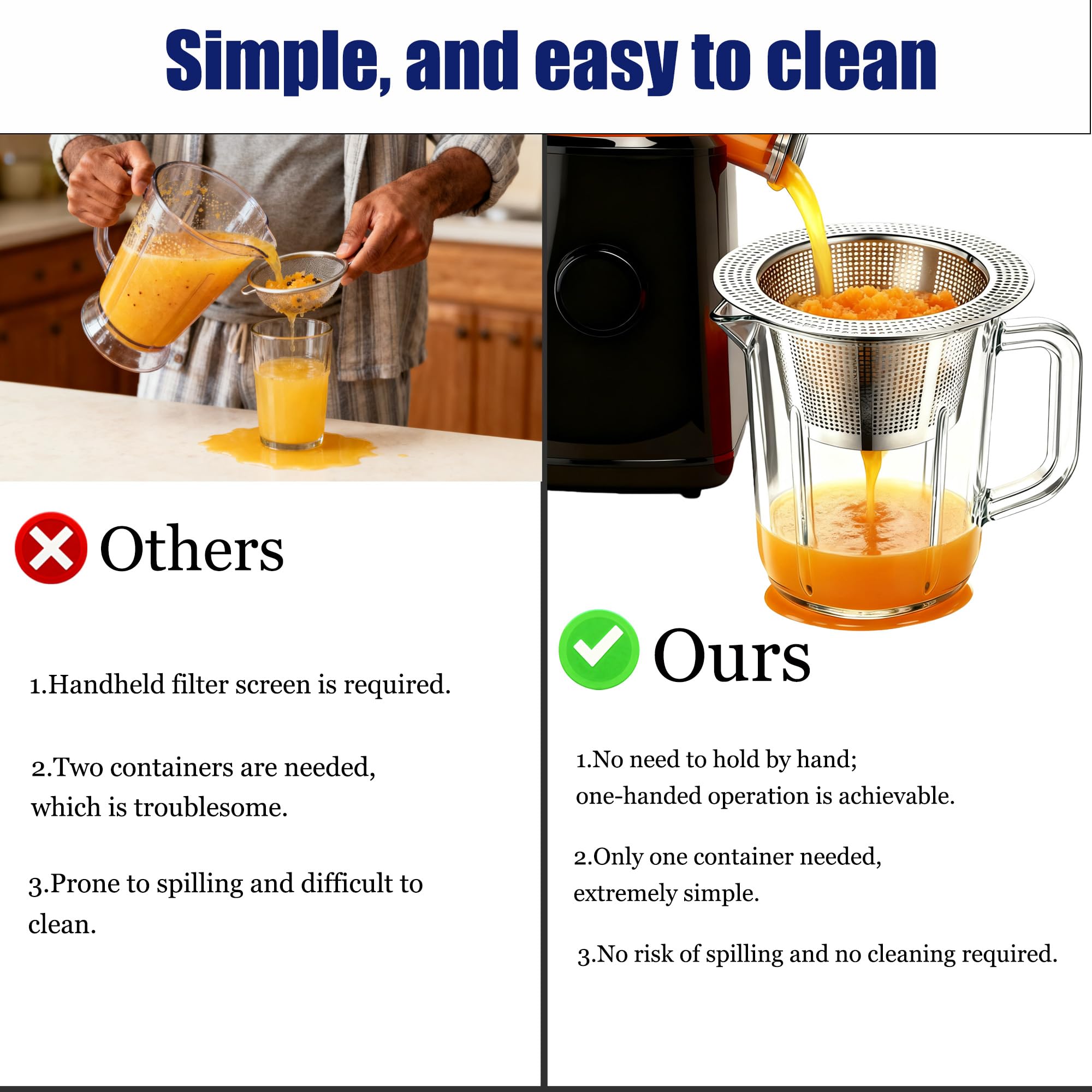 Generic stainless steel mesh cone filter adds durability to Nama J2.