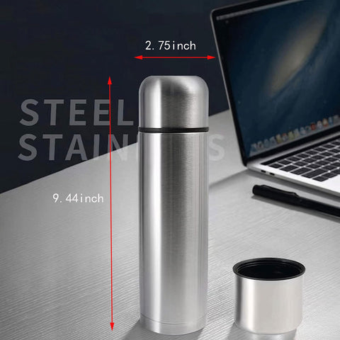 Generic insulated bottle maintains cold drinks during outdoor commutes