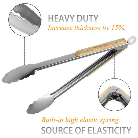 Generic dishwasher-safe tongs offering easy cleanup.