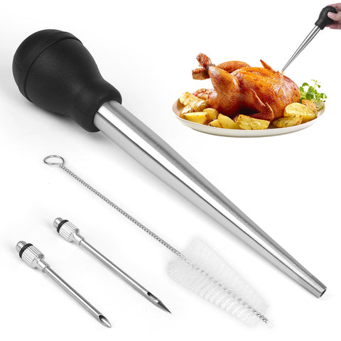 Generic turkey baster silicone bulb for precise marinade transfer