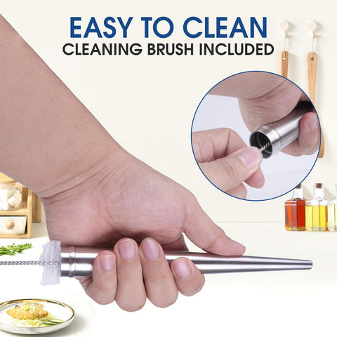 Generic turkey baster stainless needle resists bending during use