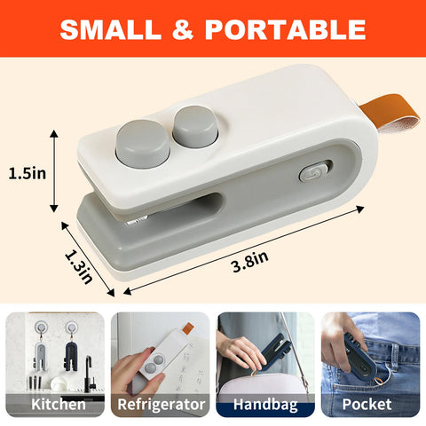 Generic USB-C rechargeable sealer in white for convenient sealing at home.