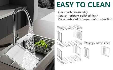 Generic Water Bottle Organizer is easy to clean and drains for quick drying.