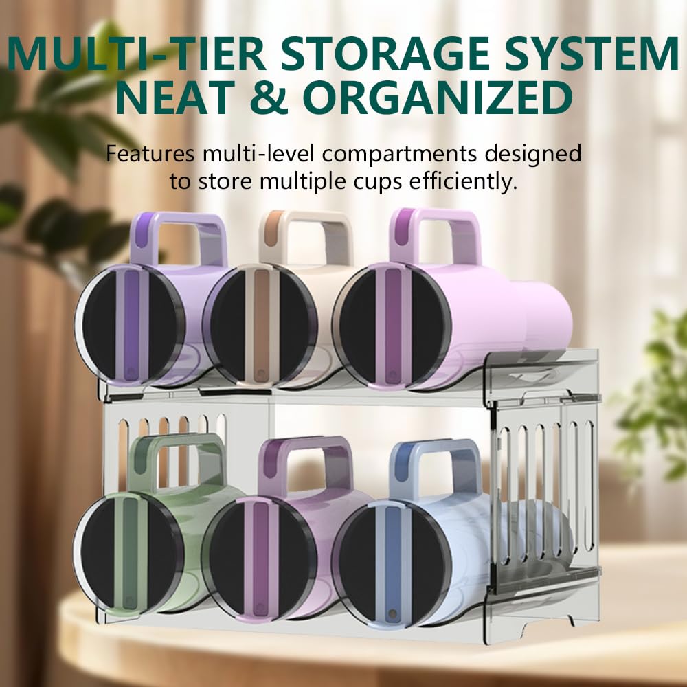 Generic Water Bottle Organizer provides visible contents for quick selection.