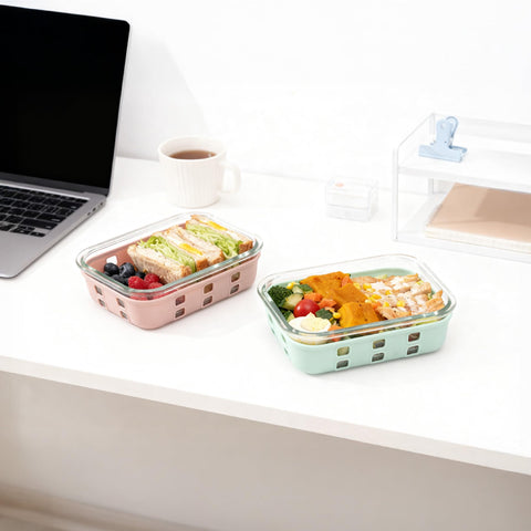 GENICOOK containers with lids, dishwasher‑safe for easy cleaning.