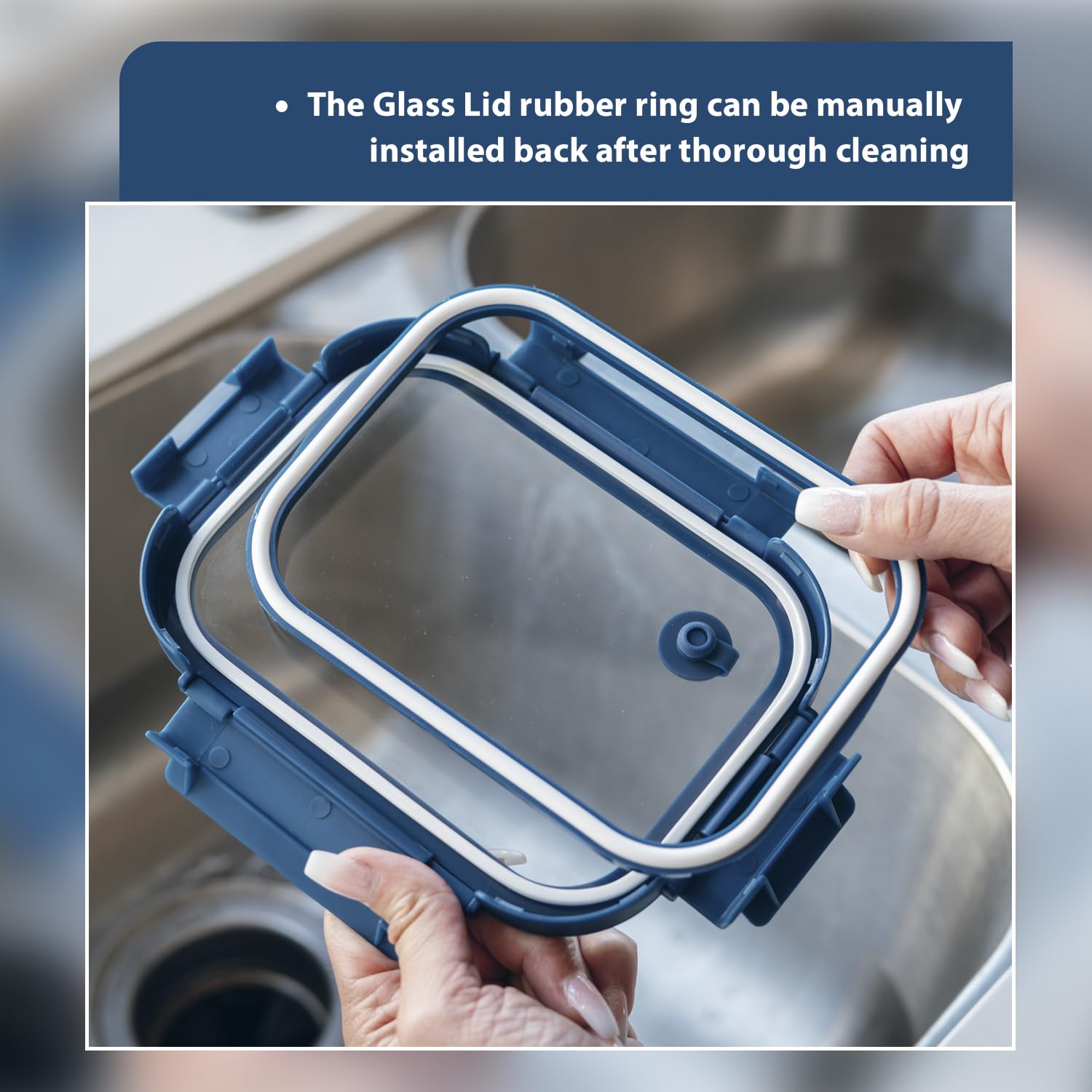 GENICOOK five 1050ml containers ideal for weekly meal prep.