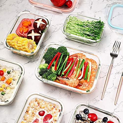 GENICOOK glass bento round 13.5-oz container, compact portioning for snacks