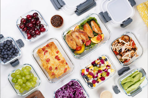 GENICOOK glass bento round 13.5-oz container, second size for varied portions