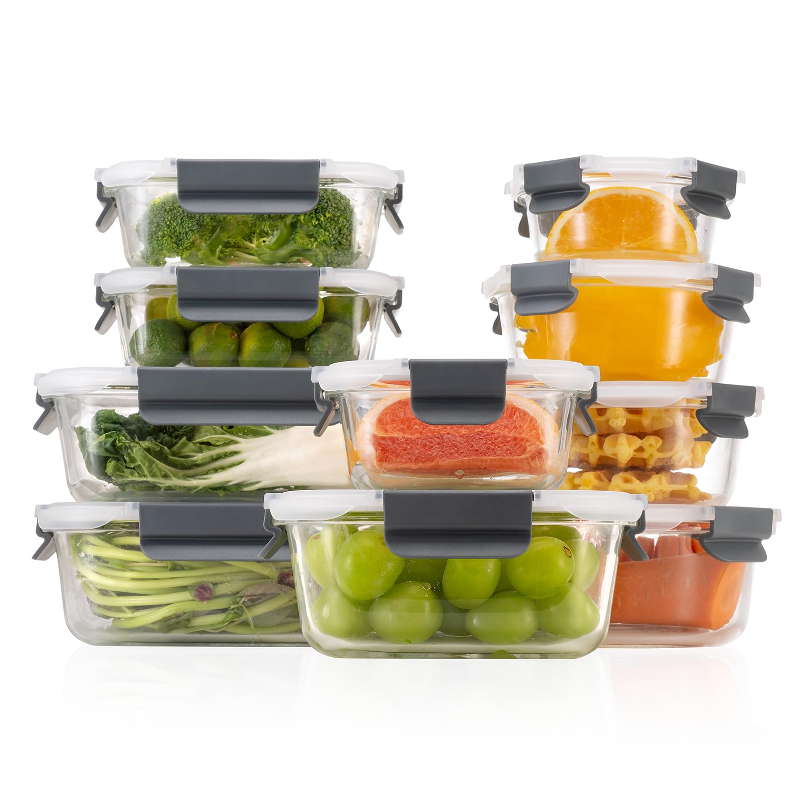 GENICOOK glass bento round 7.1-oz container, perfect for dips or sides