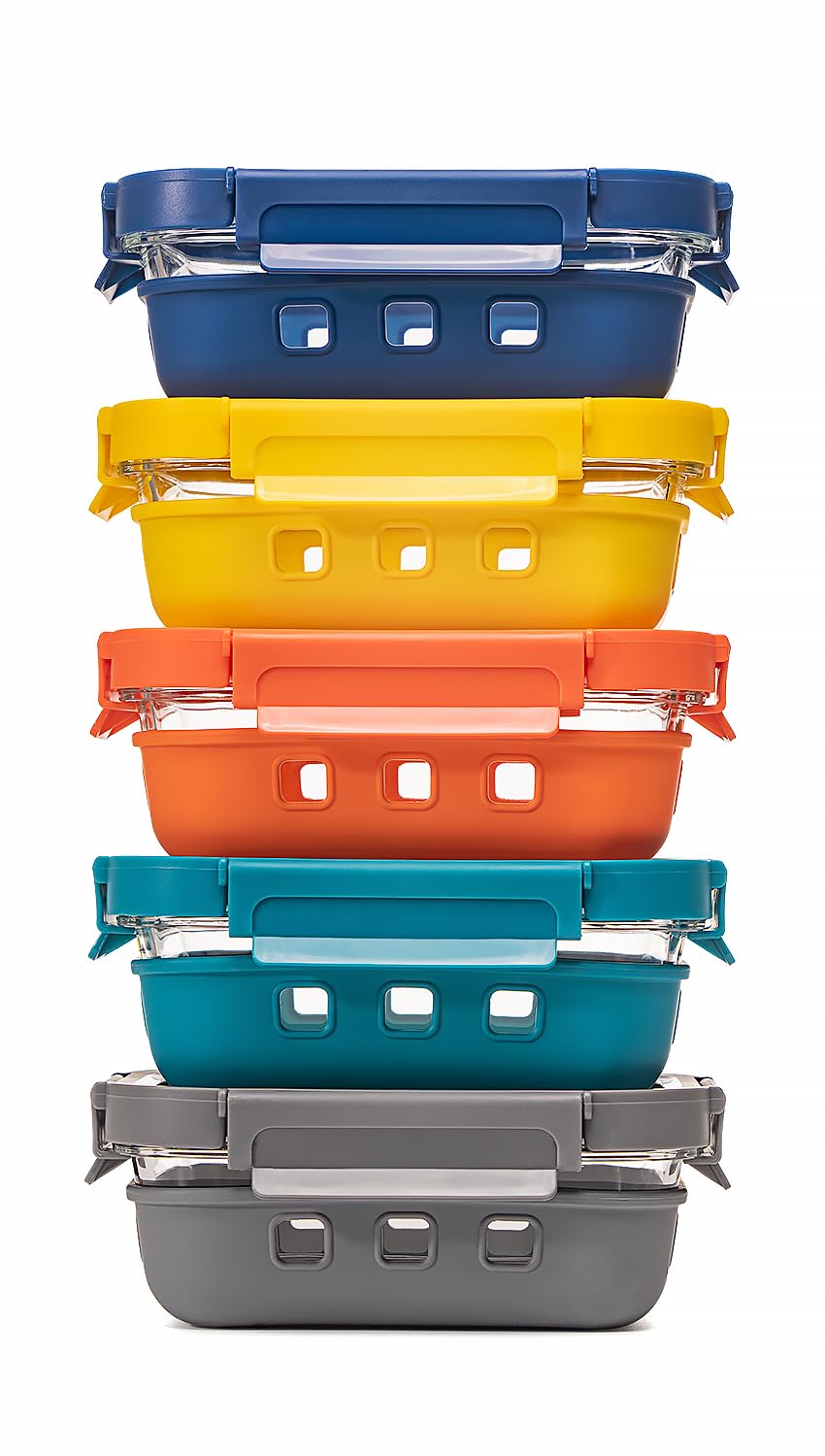 GENICOOK glass storage containers with lids offer durable freezer-to-oven versatility.