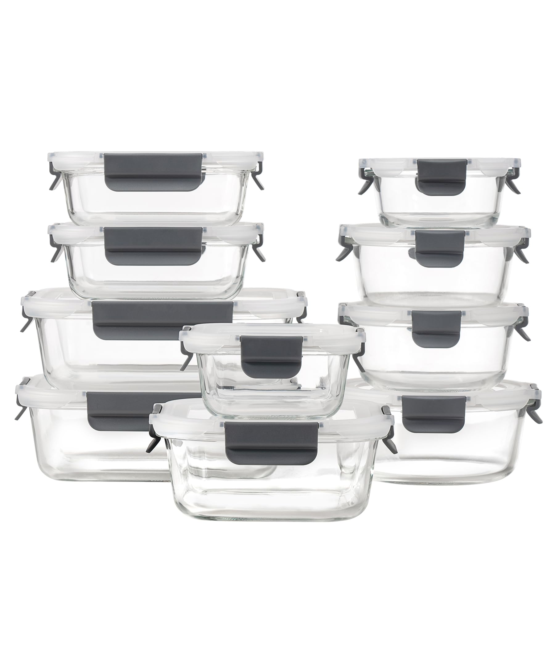 GENICOOK snap-lock lids for airtight seals on glass containers